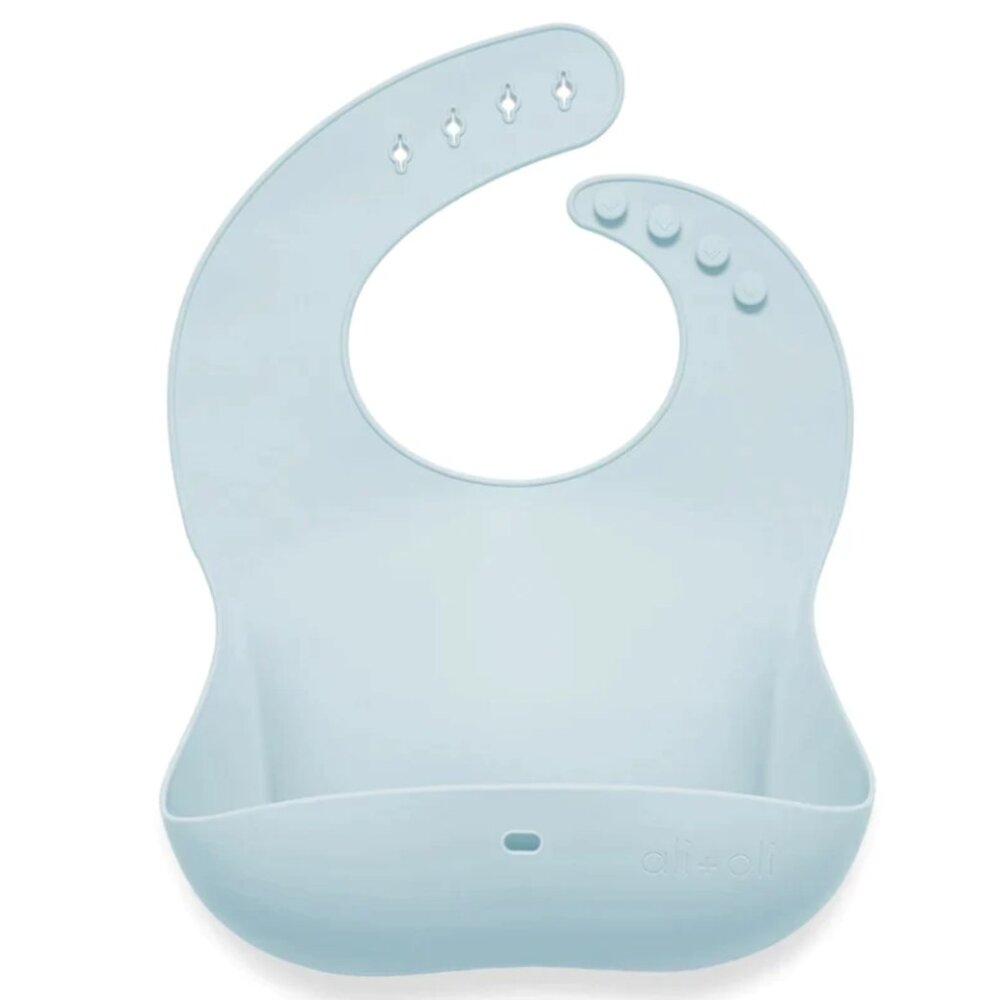 Blue Waterproof Silicone Baby Bib